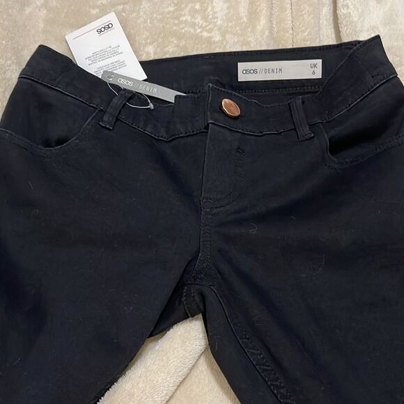 NWT- ASOS- 2. Black Skinny Ankle Crop Jeans - Picture 3 of 8
